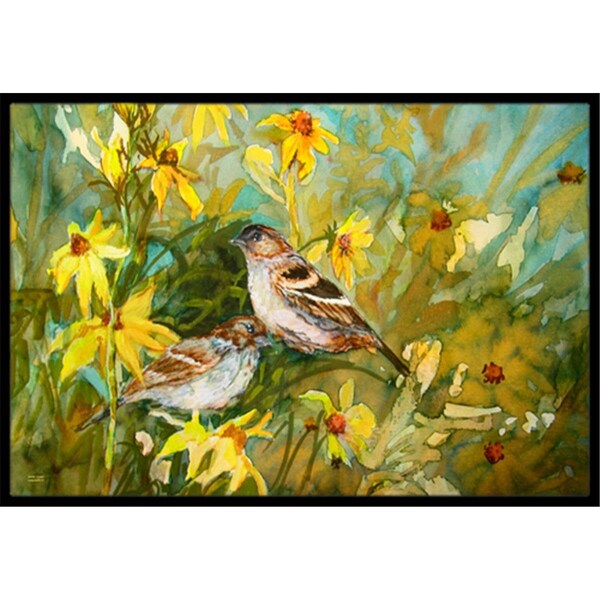 Carolines Treasures Sparrows In The Field Indoor and Outdoor Mat- 24 x 36 in. PJC1111JMAT - main